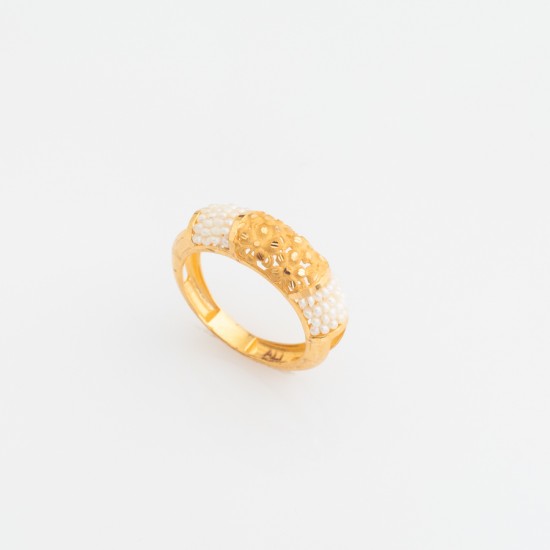 RN646 خاتم ناريند (لؤلؤ مقمّش"مقاسات متعددة")