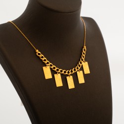 عقد سبيكة الجنزير ذهب صافي عيار 21 