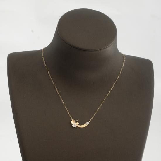 NK2186 عقد الوردة الأنيقة (بولد)