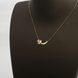 NK2186 عقد الوردة الأنيقة (بولد) NK2186 عقد الوردة الأنيقة (بولد)