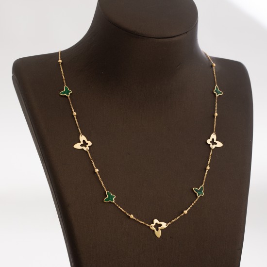 NK2079 عقد قولدفان ("الفراشة" الوان متعددة)