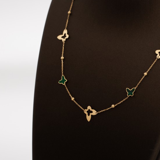 NK2079 عقد قولدفان ("الفراشة" الوان متعددة)