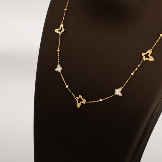 NK2079 عقد قولدفان ("الفراشة" الوان متعددة)