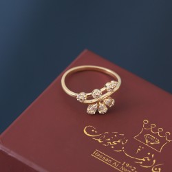 خاتم الماس ذهبي ناعم